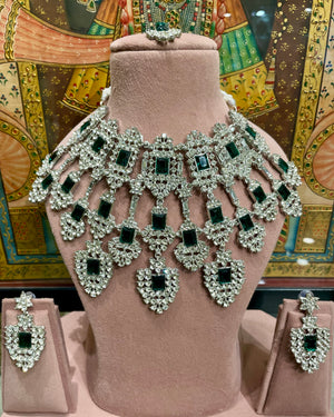 KIARA ADVANI INSPIRED AMERICAN DIAMOND (AD) BRIDAL SET