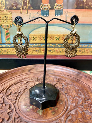 OXIDISED DESIGNER ANTIQUE EARRINGS