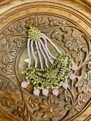 SOFT PINK GOLD TONED BRIDAL PASSA