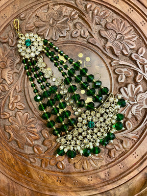 GREEN GOLD TONED BRIDAL PASSA