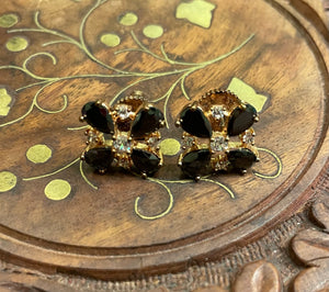 BLACK CALCUTTA AMERICAN DIAMOND (AD) STUD EARRINGS
