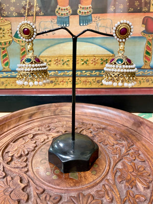 PEARL JHUMKI TRADITIONAL EARRINGS