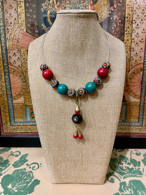 SEMI PRECIOUS STONES DESIGNER HASLI NECKLACE