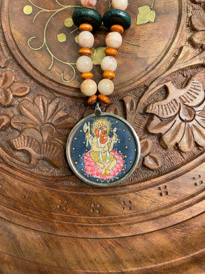 HANDPAINTED LORD GANESH SEMI PRECIOUS NECKLACE