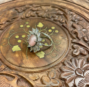 ROSE QUARTZ AD COCKTAIL RING